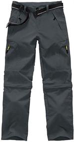 img 3 attached to 👖 Versatile Asfixiado Boys Cargo Pants: Quick Dry, Waterproof Hiking Climbing Trousers