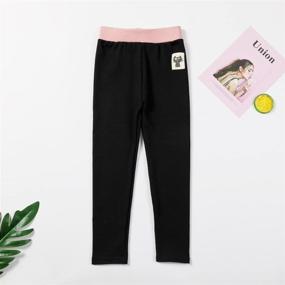 img 3 attached to Yvinak Winter Fleece Leggings Toddler Girls' Clothing for Leggings