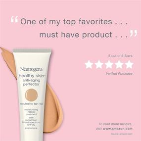 img 1 attached to 🌞 Neutrogena Healthy Skin Anti-Aging Perfector: Tinted Facial Moisturizer with Retinol, SPF 20
