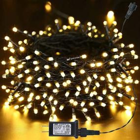 img 4 attached to 🎄 82ft LED Christmas Twinkle Lights with Timer, 8 Lighting Modes, Indoor Outdoor Fairy String Lights - Warm White, Connectable for Xmas Tree, Party, Garden, Yard Decoration