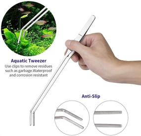 img 2 attached to 🐠 Skoye 4-in-1 Aquarium Tool Set: Stainless Steel Tweezers, Scissors, Spatula, and Cleaning Tool for Aquascaping, Plant Care, Landscaping, and Fish Starter Kit