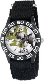 img 2 attached to 🥶 Disney Kids' W001788 Frozen Olaf & Sven Watch with Black Strap