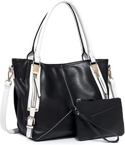 img 4 attached to 👜 Stylish and Functional Fashion Handbags: Women's Shoulder Satchel with Wallet - Perfect for Any Occasion!