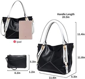 img 2 attached to 👜 Stylish and Functional Fashion Handbags: Women's Shoulder Satchel with Wallet - Perfect for Any Occasion!