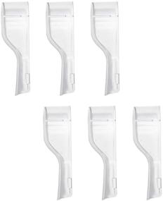 img 4 attached to 🦷 Clear Plastic Protective Cap Case for Oral-B Long Dual-Heads Travel Electric Toothbrush Heads, Compatible with Replacement Tooth Brush Heads (6 Pack)