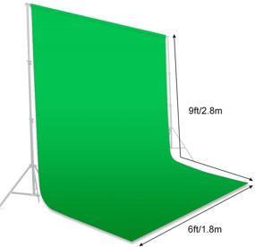 img 3 attached to Lidlife 6x9 ft Green Screen Backdrop: Perfect Polyester Fabric Background for Photography & Video Studio (Stand NOT Included)