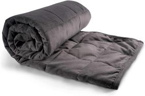 img 4 attached to 🧸 Kids Weighted Blanket (36x48) 5-lbs - No Cover Needed - Throw/Twin Size Comforter - 30-70-lb Toddler - Silky Minky Grey - Premium Glass Beads - Calming Sensory Relaxation