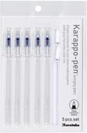 🖋️ набор ручек kuretake karappo: создавайте персональные ручки с 5 тонкими пустыми перьями для ярких чернил - идеально подходит для буквописи, каллиграфии, рисования и многого другого! сертифицировано ap - сделано в японии логотип