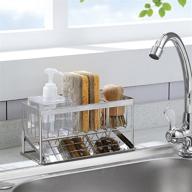 🧼 meozzar 360° ventilated stainless steel sink caddy: the ultimate kitchen and bathroom organizer with adjustable panel and auto overflow control logo