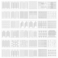 💅 eboot 1275 pieces - 49 designs nail art stencils french tip guides stickers form fringe guides vinyl - 36 sheets logo