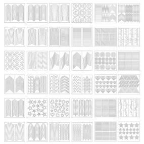 img 4 attached to 💅 eBoot 1275 Pieces - 49 Designs Nail Art Stencils French Tip Guides Stickers Form Fringe Guides Vinyl - 36 Sheets