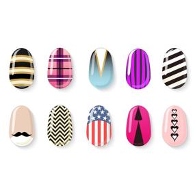 img 3 attached to 💅 eBoot 1275 Pieces - 49 Designs Nail Art Stencils French Tip Guides Stickers Form Fringe Guides Vinyl - 36 Sheets