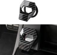 🚗 enhance your car's style with thenice carbon fiber engine start/stop push button cover ring - lambo-style decoration for 10th gen honda civic accord xrv logo