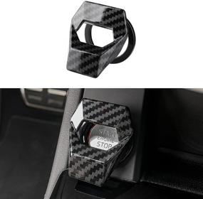 img 4 attached to 🚗 Enhance Your Car's Style with Thenice Carbon Fiber Engine Start/Stop Push Button Cover Ring - Lambo-Style Decoration for 10th Gen Honda Civic Accord XRV