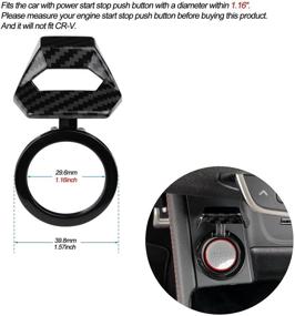 img 3 attached to 🚗 Enhance Your Car's Style with Thenice Carbon Fiber Engine Start/Stop Push Button Cover Ring - Lambo-Style Decoration for 10th Gen Honda Civic Accord XRV