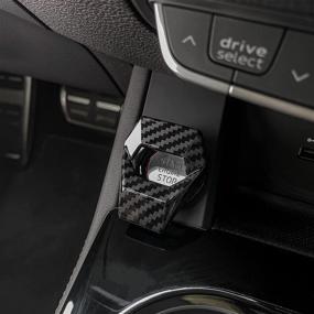 img 2 attached to 🚗 Enhance Your Car's Style with Thenice Carbon Fiber Engine Start/Stop Push Button Cover Ring - Lambo-Style Decoration for 10th Gen Honda Civic Accord XRV