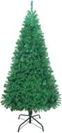 🎄 uhinoos 6ft unlit artificial christmas tree with metal stand - easy assembly full tree for christmas логотип