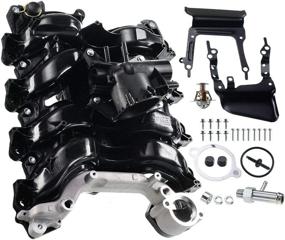 img 2 attached to 🚚 Ford F150 F-150 E-150 E-250 Lobo 2007-2008 Upper Intake Manifold Kit - Replacement Set with Gaskets (4.6L VIN:W)