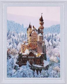 img 1 attached to 🏰 Fairytale Castle Bead Embroidery Kit: Contemporary Needle Art with 100% Preciosa Glass Seed Beads