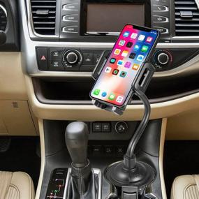 img 3 attached to 📱 Galaxy Wireless Car Cup Holder Phone Mount - Longer Neck &amp; 360° Rotatable Cradle for iPhone X XS Max XR 8 Plus 7 7+ 6s 6 SE, Galaxy S10e/S10/S10 Plus/S9/S8/S7 Edge S6 Note 9/8, Smartphones, GPS, and More