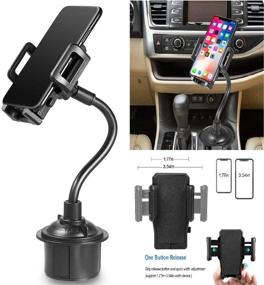 img 4 attached to 📱 Galaxy Wireless Car Cup Holder Phone Mount - Longer Neck &amp; 360° Rotatable Cradle for iPhone X XS Max XR 8 Plus 7 7+ 6s 6 SE, Galaxy S10e/S10/S10 Plus/S9/S8/S7 Edge S6 Note 9/8, Smartphones, GPS, and More