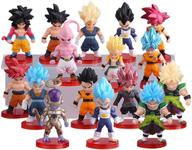 🎂 high-quality 16 pack dragon ball z cake toppers: 3" goku figures cake toppers set logo