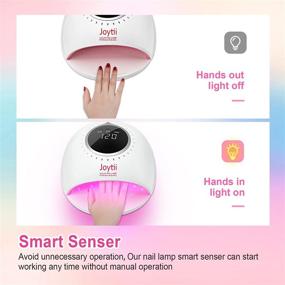 img 3 attached to 💅 Complete Joytii Gel Nail Polish Kit: 82W UV Nail Lamp, No Wipe Glossy Top & Base Coat, 7 Colors Soak Off Gel Manicure Set