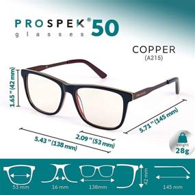 img 1 attached to 👓 PROSPEK Copper Blue Light Blocking Computer Glasses: Clear Lens, Anti Glare, Screen Protection