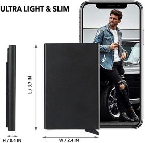 img 1 attached to 🧳 Sliding Minimalist Men's Accessories: Protective Business Blocking Wallets, Card Cases & Money Organizers