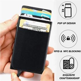 img 3 attached to 🧳 Sliding Minimalist Men's Accessories: Protective Business Blocking Wallets, Card Cases & Money Organizers