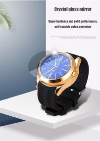 img 3 attached to 🕶️ Mens Watches USB Rechargeable Cigarette Lighter - Cool Novelty Lighters Wristwatch, Windproof Electronic Lighter with High-end Gift Box, Style E
