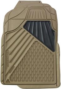 img 3 attached to 11179042 Heavy Duty Full Size 🏞️ Beige Floor Mats (2-Piece Set) by Go Gear