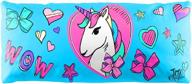 jojo unicorn decorative striped pillow logo