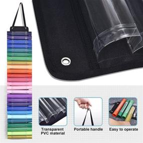 img 2 attached to 📦 Efficiently Store and Organize Vinyl Rolls with LANBEIDE Vinyl Holder: Wall Mount and Door Hanging 26-Compartment Storage Organizer