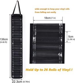 img 1 attached to 📦 Efficiently Store and Organize Vinyl Rolls with LANBEIDE Vinyl Holder: Wall Mount and Door Hanging 26-Compartment Storage Organizer