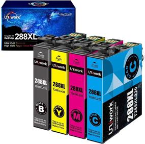 img 4 attached to 🖨️ Uniwork Remanufactured Epson 288 XL 288XL T288XL High Yield Ink Cartridge Replacement for XP-440 XP-330 XP-340 XP-430 XP-446 XP-434 Printer Tray (Upgraded Chip, 4 Pack)