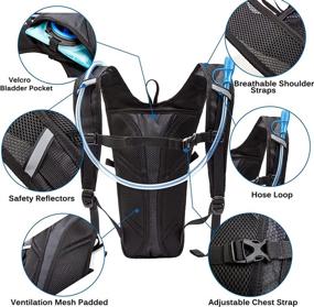 img 1 attached to 🎒 Ultimate Hydration Pack: Lightweight Water Backpack with 2L Water Bladder for Hiking, Biking, Climbing