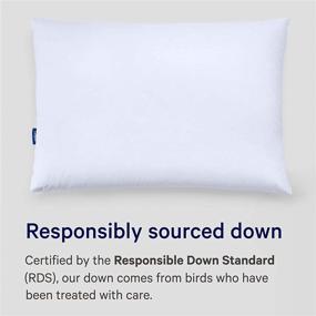 img 2 attached to Подушка Casper Sleep Down Pillow: Стандартная белая подушка для максимального комфорта во время сна.