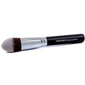 img 4 attached to 💄 Tapered Kabuki Brush for Under Eye Concealer - Beauty Junkees with Soft Synthetic Bristles for Blending, Setting, Buffing Powder, Liquid, Cream Cosmetics - Vegan Makeup Brushes