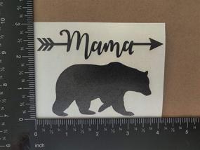 img 1 attached to 🐻 Mama Bear Decal 4 Pack: Stylish Mama Bear Arrow, Bear with Cubs, Walking Mama Bear, and Bear Claw Designs - 4-inches (Black)