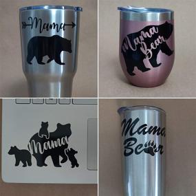 img 2 attached to 🐻 Mama Bear Decal 4 Pack: Stylish Mama Bear Arrow, Bear with Cubs, Walking Mama Bear, and Bear Claw Designs - 4-inches (Black)