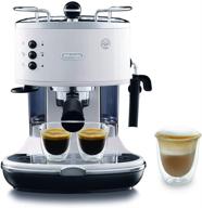 🌟 de'longhi eco310w espresso maker: elegant white design and optimal brewing performance logo