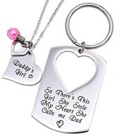 🎁 o.riya gifts for dad necklace jewelry: father daughter keychain & birthday set logo