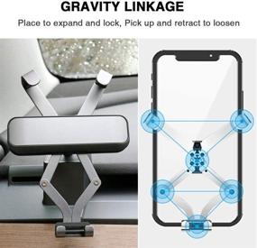 img 3 attached to OYEFLY Tesla Model 3 Phone Holder Car Mount Gravity Mobile Holder - Securely Mount Your Smartphone for Convenient Access (Black, Left)