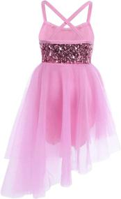 img 3 attached to YiZYiF Kids Girl's Sequin Tutu Ballet Dance Leotard Dress for Parties