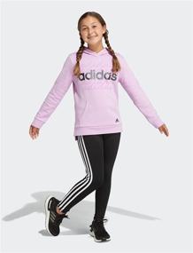 img 1 attached to 🏃 Adidas Event21 Fleece Pullover Charcoal: Stylish Girls' Activewear for Active Adventures