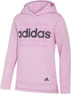 🏃 adidas event21 fleece pullover charcoal: stylish girls' activewear for active adventures logo