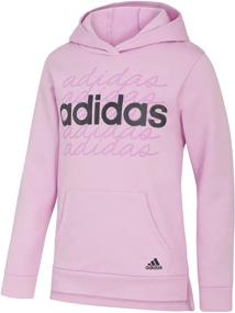 img 3 attached to 🏃 Adidas Event21 Fleece Pullover Charcoal: Stylish Girls' Activewear for Active Adventures