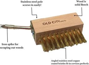 img 2 attached to 🧹 Moss Removal Deck Crevice Tool with Grout Brush Cleaner, Wire Brush and Scraper - Decking Cleaner for Crack Remover. Paver Cleaning for Bricks, Flagstone, Concrete, Pavements and Hoe