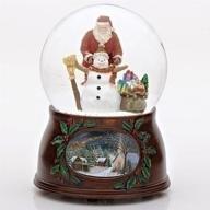 🎅 5-inch roman christmas musical revolving santa claus and snowman snow globe glitterdome: plays 'have yourself a merry little christmas' in multicolored splendor logo